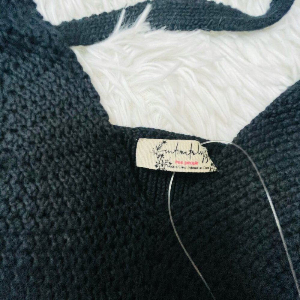 Free People You Wanna Brami Bra Cami Crop Top Black Large - Picture 7 of 7